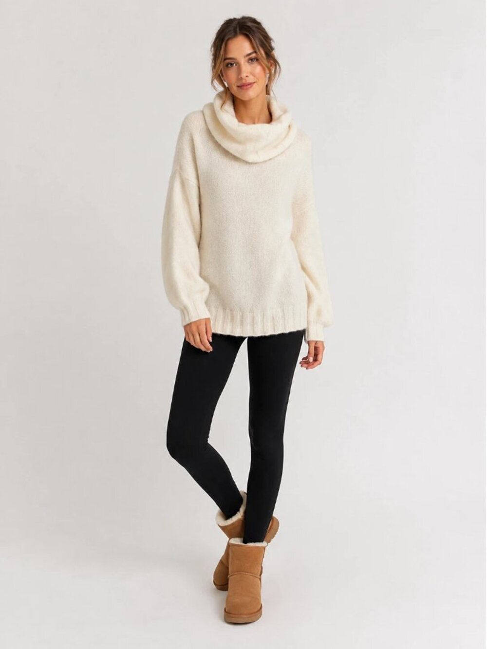 Phard Couture Alpaca Blend Cowl Neck Sweater Small